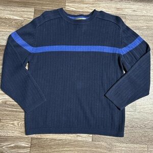 Greendog Men's Navy Sweater with Blue Accent
